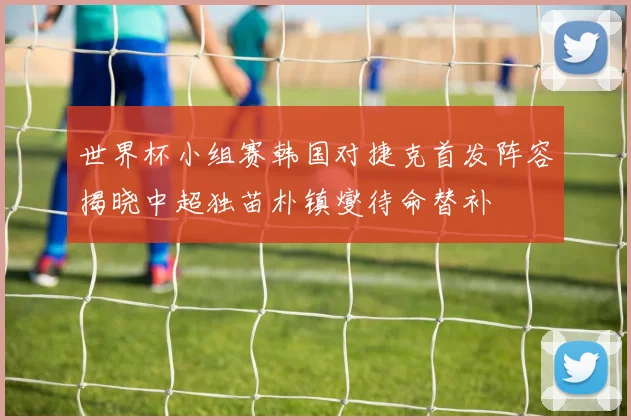 世界杯小组赛韩国对捷克首发阵容揭晓中超独苗朴镇燮待命替补